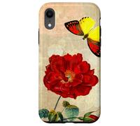 Vintage French Rose and Butterfly Coque pour iPhone XR
