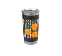 Vintage Fruit Orange Flower Botanical Cottagecore Fruit Gobelet isotherme en acier inoxydable double paroi