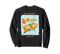 Vintage Fruit Orange Flower Botanical Cottagecore Fruit Sweatshirt