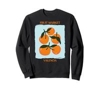 Vintage Fruit Orange Flower Botanical Cottagecore Fruit Sweatshirt