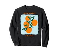 Vintage Fruit Orange Flower Botanical Cottagecore Fruit Sweatshirt