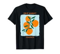 Vintage Fruit Orange Flower Botanical Cottagecore Fruit T-Shirt