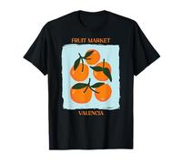 Vintage Fruit Orange Flower Botanical Cottagecore Fruit T-Shirt