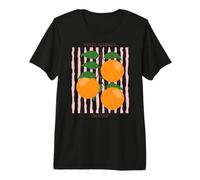 Vintage Fruit Orange Flower Botanical Cottagecore Fruit T-Shirt Haut de Gamme