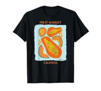 Vintage Fruit Papaya Flower Botanical Cottagecore Fruit T-Shirt