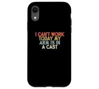 Vintage Funny I Can't Work Today My Arm is in A Cast Coque pour iPhone XR