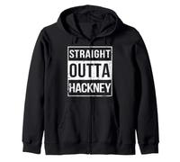 Vintage Funny Straight Outta Hackney London England UK Sweat à Capuche