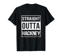 Vintage Funny Straight Outta Hackney London England UK T-Shirt