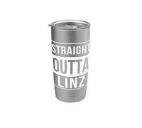Vintage Funny Straight Outta Linz Upper Austria Austrian Gobelet isotherme en acier inoxydable double paroi