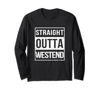 Vintage Funny Straight Outta Westend Frankfurt Hesse Manche Longue