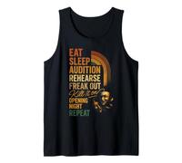 Vintage Funny Theater Musical Life Eat Sleep Audition Repeat Débardeur