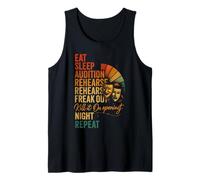 Vintage Funny Theater Musical Life Eat Sleep Audition Repeat Débardeur