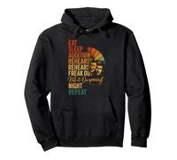 Vintage Funny Theater Musical Life Eat Sleep Audition Repeat Sweat à Capuche
