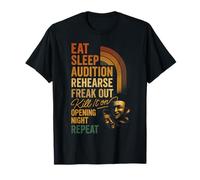 Vintage Funny Theater Musical Life Eat Sleep Audition Repeat T-Shirt