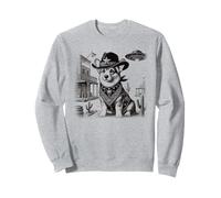 Vintage Funny Western Cowboy Corgi UFO Lover des années 90 Sweatshirt