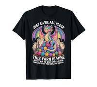 Vintage Funny Yarn Dragon Knitting Crochet Lover Men Women T-Shirt