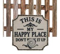 Vintage Garden Sign, Wooden Outdoor Decor, 30cm Square Board with Rustic Finish, Solid Wood Material, Cute Yard Decor with Farmhouse Style, Pathway Sign for Backyard Patio