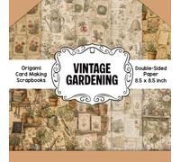 Vintage Gardening Scrapbook Paper: Decorative double sided craft paper cottage garden for scrapbooking, card making, junk journal