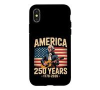 Vintage George Washington Jouant de la Guitare 250 Ans d'Amérique Coque pour iPhone X/XS
