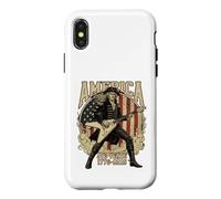Vintage George Washington Jouant de la Guitare 250 Ans d'Amérique Coque pour iPhone X/XS