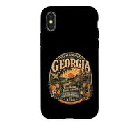 Vintage Georgia Peach State Southern Roots Coque pour iPhone X/XS