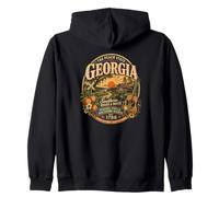 Vintage Georgia Peach State Southern Roots Sweat à Capuche