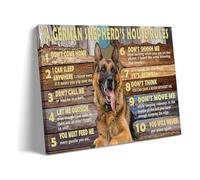 Vintage German Shepherd Poster, Dog Themed Wall Art Print for Room Decor, Thoughtful Gift for Dog Lovers(Framed,12x18inch(30x45cm))