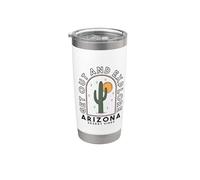 Vintage Get Out And Explorer Arizona Desert Vibes Gobelet isotherme en acier inoxydable double paroi