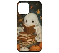 Vintage Ghost Reading Books Fall Leaves Theme Coque pour iPhone 12 Mini
