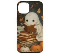 Vintage Ghost Reading Books Fall Leaves Theme Coque pour iPhone 13