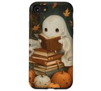 Vintage Ghost Reading Books Fall Leaves Theme Coque pour iPhone SE (2020) / 7/8