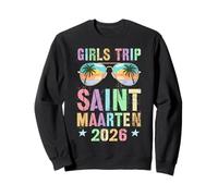 Vintage Girls Trip Saint Maarten 2026 Voyage Vacances Sweatshirt