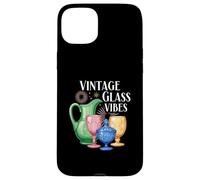 Vintage Glass Vibes Retro Collectible Colored Glassware Coque pour iPhone 15 Plus