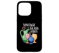 Vintage Glass Vibes Retro Collectible Colored Glassware Coque pour iPhone 15 Pro Max