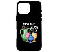 Vintage Glass Vibes Retro Collectible Colored Glassware Coque pour iPhone 16 Pro Max