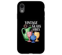 Vintage Glass Vibes Retro Collectible Colored Glassware Coque pour iPhone XR