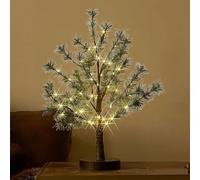 Vintage Glowing Tree with Cardinals, LED Vintage Glowing Tree with Berries for Indoor Tabletop Centerpiece, Christmas Decorations, Holiday Party (Style B)