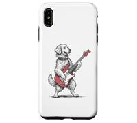vintage golden retriever jouant de la guitare chien jouant de la guitare Coque pour iPhone XS Max