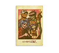 Vintage Gorillaz Poster Band Music Cover Pour Chambre, Toile Esthétique Murale, Décor de Chambre Poster 30 x 45 cm