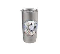 Vintage Great Pyrenees Owner Retro Sunset Pyrénées Dog Lover Gobelet isotherme en acier inoxydable double paroi