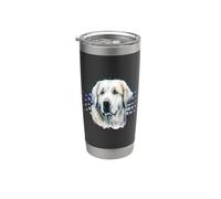 Vintage Great Pyrenees Owner Retro Sunset Pyrénées Dog Lover Gobelet isotherme en acier inoxydable double paroi