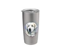 Vintage Great Pyrenees Owner Retro Sunset Pyrénées Dog Lover Gobelet isotherme en acier inoxydable double paroi
