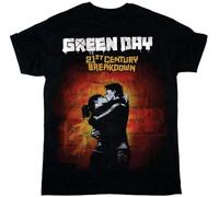 Vintage Green Day 21 St Century Breakdown Black T-Shirt Cotton Unisex Tee Men Tops Tee Black S