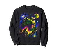 Vintage Grenouille Cosmique Lune Mystique Forêt Rétro Design Art Sweatshirt
