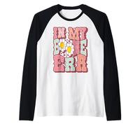 Vintage Groovy in My Boone Era Flowers Retro Flowers Funny Manche Raglan