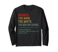Vintage Grumpy The Man The Myth The Bad Influence Vintage Manche Longue