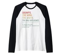 Vintage Grumpy The Man The Myth The Bad Influence Vintage Manche Raglan