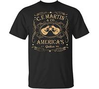 Vintage Guitar Guitarist C.F Martin & Co. America Short Sleeve Tee T-Shirt Black L