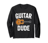 Vintage Guitar Player Guitarist Guitar Musician Music Band Manche Longue