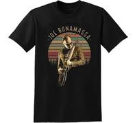 Vintage Guitarist Joe Bonamassa T-Shirt Rock Guitarist Mens Black Tee Manches Courtes(Medium)